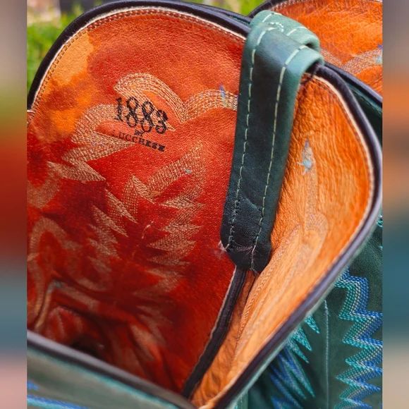 Lucchese Green Elephant Cowboy Boots 13D - Picture 13 of 15